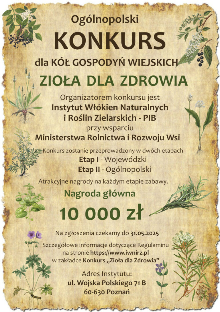 II edycja Ogólnopolskiego Konkursu „Zioła dla Zdrowia”
