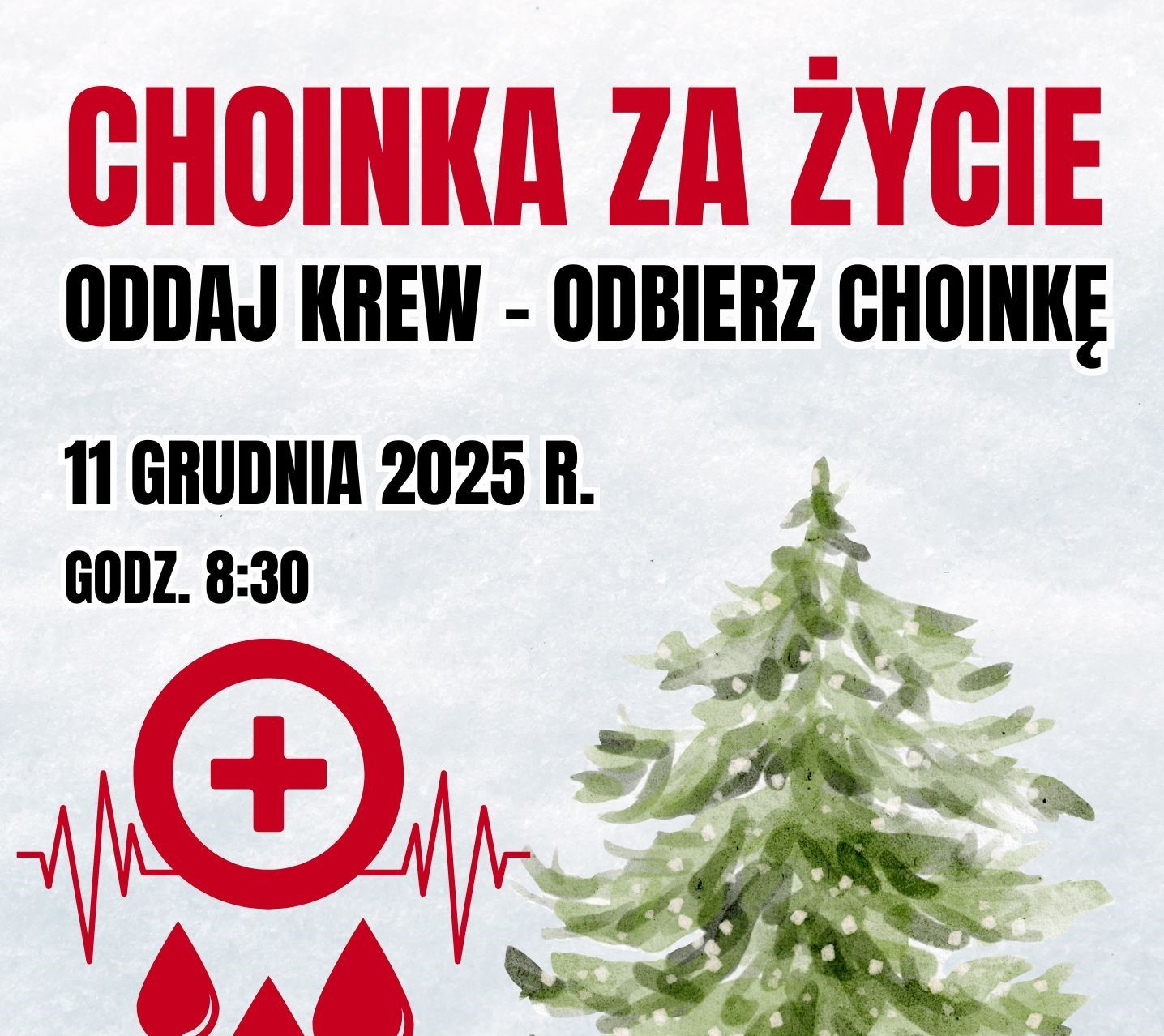 Akcja Krwiodawstwa „Choinka za Życie” w Zambrowie!